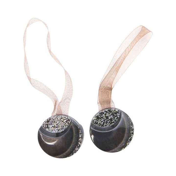 Magneti Decorativi Moon Pentru Perdea - Cu Panglica De Fixare, Maro, Set 2 Buc