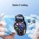 Cooler telefon mobil cu clema, racire instantanee semiconductor, 3 niveluri putere, design portabil cu iluminare RGB, functionare silentioasa si eficienta ridicata in disiparea caldurii