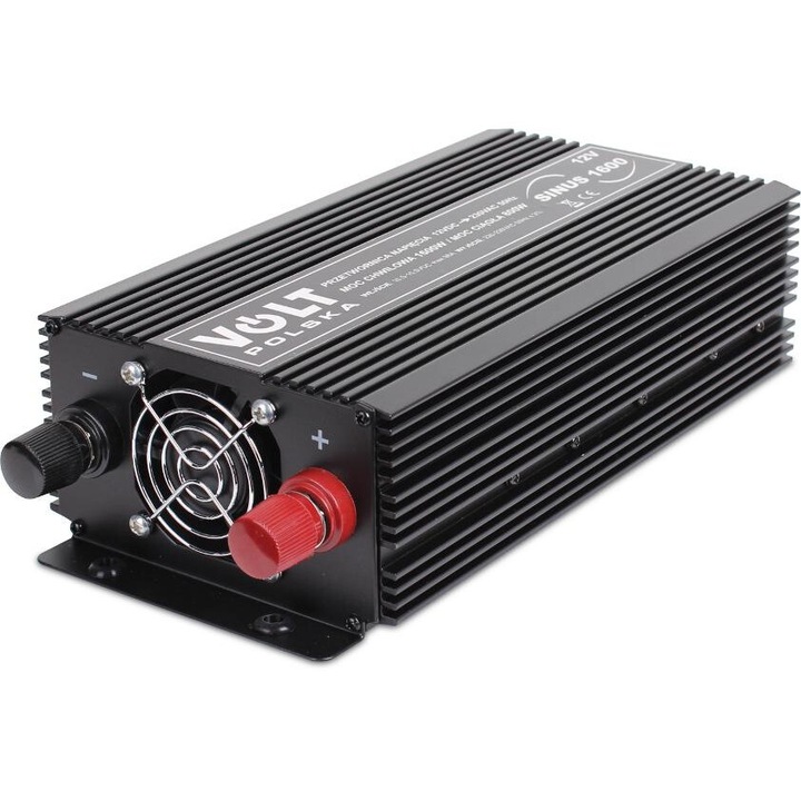 Invertor auto VOLT POLSKA Sinus, 800W continuu, 1600W impuls, 12V/230V, cu USB