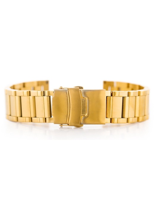 Bratara Ceas Pacific Model 10, Otel Inoxidabil, Aurie, 20mm