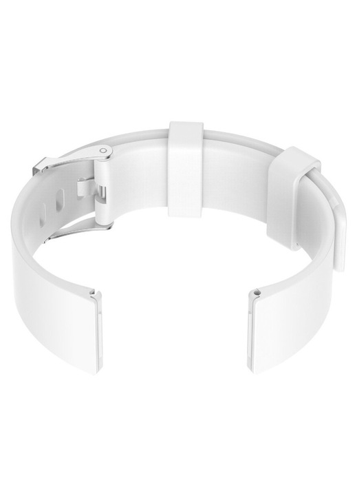 Curea de cauciuc pentru ceas Pacific, U15, alb/argintiu, 20mm