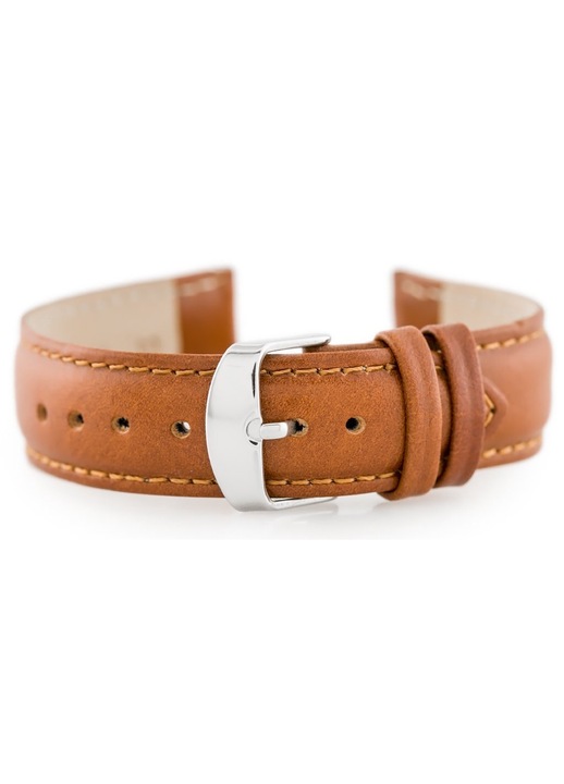 Bőr szíj Pacific karórához, W83, barna, 22mm