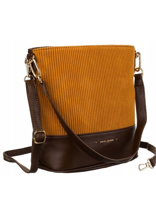 Geanta dama din piele ecologica, David Jones, model cu un compartiment, 3 buzunare, 70x120cm