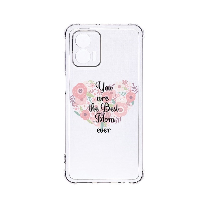 BestCase® Устойчив на удари калъф 1.5MM, съвместим с Motorola Edge 50 Fusion, Best Mom Ever, устойчив на удари, защита на камерата, AS 30