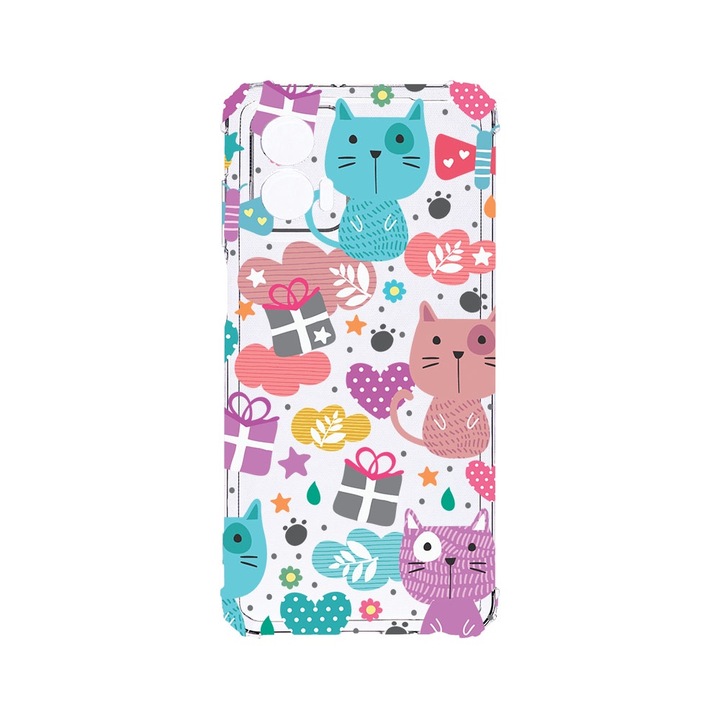 BestCase® Устойчив на удари калъф 1.5MM, съвместим с Motorola Edge 50 Fusion, Lovely Cat, Устойчив на удари, Защита на камерата, AS 41