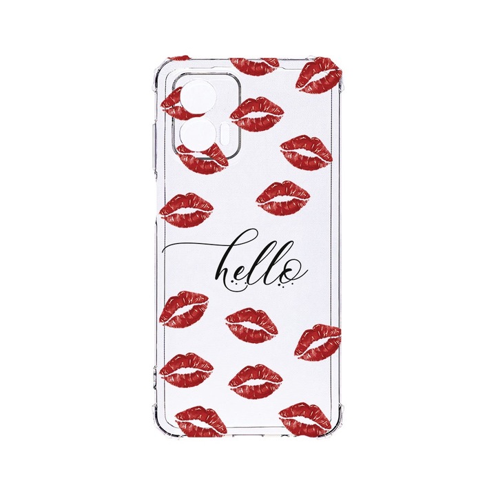 BestCase® Устойчив на удари калъф 1.5MM, съвместим с Motorola Edge 50 Fusion, Hello Kisses, Устойчив на удари, Защита на камерата, AS 140