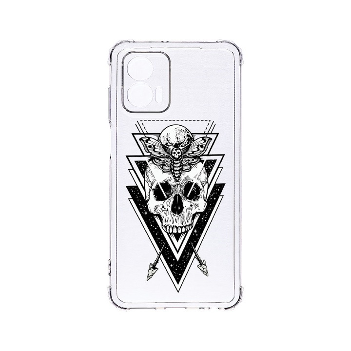 BestCase® Устойчив на удар калъф 1.5MM, съвместим с Motorola Edge 50 Fusion, Череп, Удароустойчив, Защита на камерата, AS 191