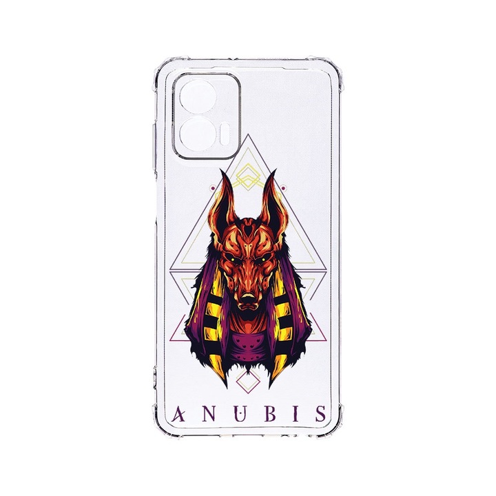 BestCase® Устойчив на удари калъф 1,5 мм, съвместим с Motorola Edge 50 Fusion, Mythology Anubis, Устойчив на удари, Защита на камерата, AS 286