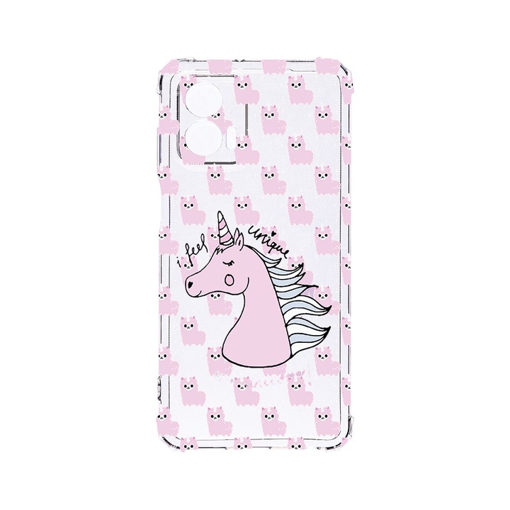 BestCase® Устойчив на удар калъф 1.5MM, съвместим с Motorola Edge 50 Fusion, Еднорог - Чувствам се уникален, устойчив на удари, защита на камерата, AS 521