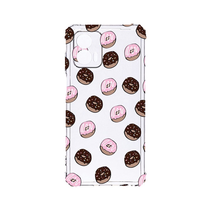 BestCase® Устойчив на удари калъф 1.5MM, съвместим с Motorola Edge 50 Fusion, Donuts, Устойчив на удари, Защита на камерата, AS 667
