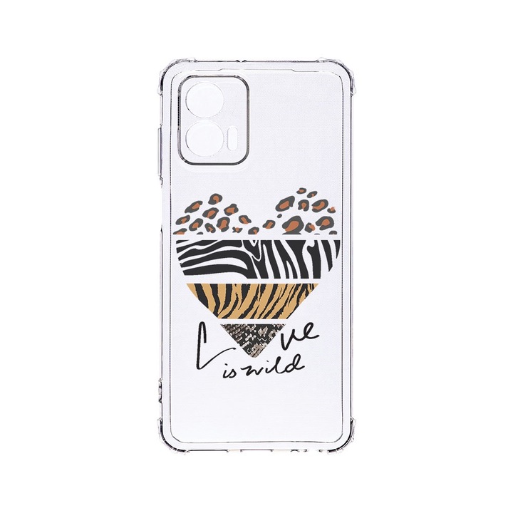 BestCase® Устойчив на удари калъф 1.5MM, съвместим с Motorola Edge 50 Fusion, Love Is Wild, Устойчив на удари, Защита на камерата, AS 762