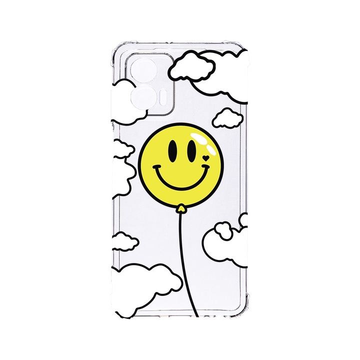 BestCase® Устойчив на удари калъф 1.5MM, съвместим с Motorola Edge 50 Fusion, Balloon Smiley, Устойчив на удари, Защита на камерата, AS 957