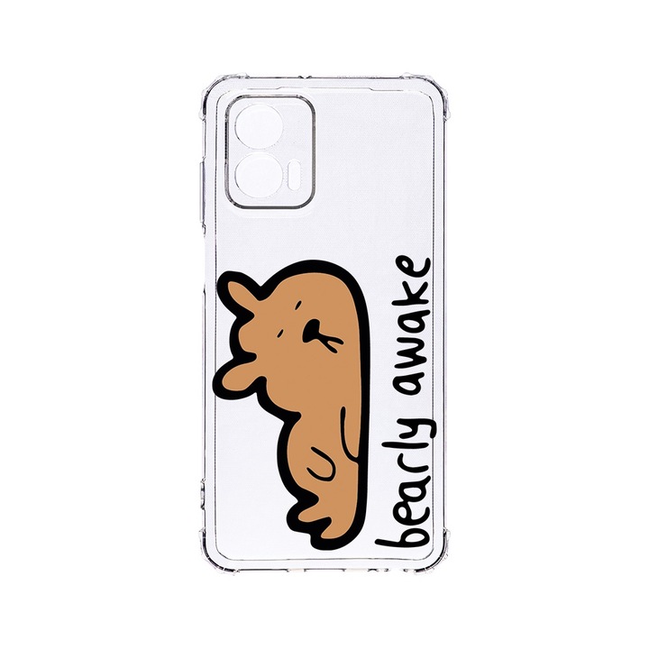 BestCase® Устойчив на удари калъф 1,5 мм, съвместим с Motorola Edge 50 Fusion, Bearly Awake, устойчив на удари, защита на камерата, AS 998