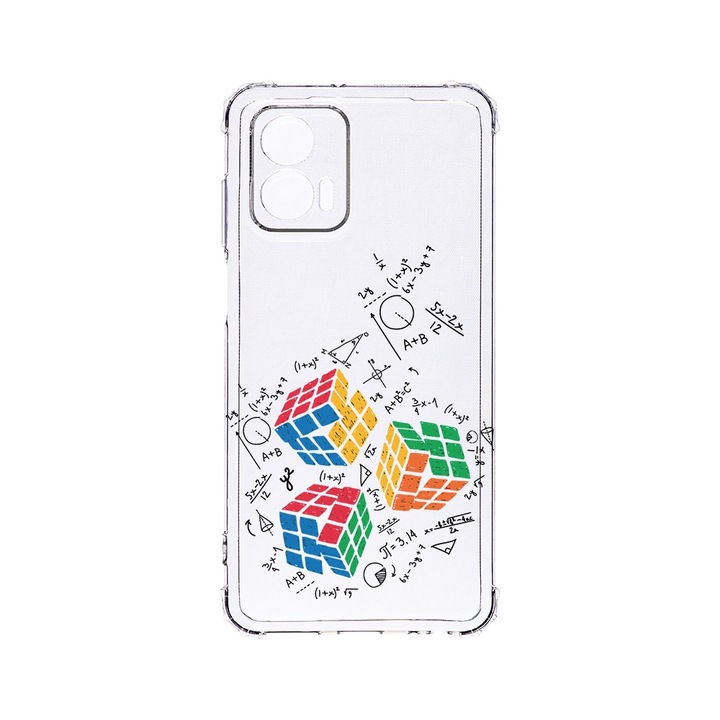 BestCase® Устойчив на удари калъф 1.5MM, съвместим с Motorola Edge 50 Fusion, Rubik Cube, Устойчив на удари, Защита на камерата, AS 994