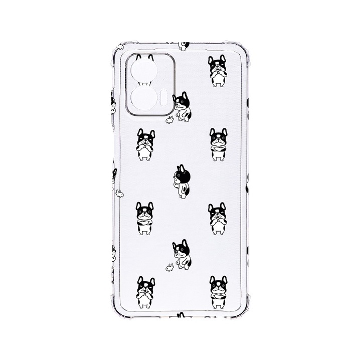 BestCase® Устойчив на удари калъф 1.5MM, съвместим с Motorola Edge 50 Fusion, модел булдог, устойчив на удари, защита на камерата, AS 1043