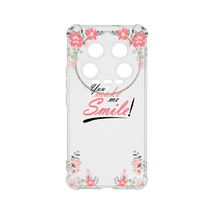 BestCase® Устойчив на удари калъф 1.5MM, съвместим с Xiaomi 14 Ultra, Make Me Smile, устойчив на удари, защита на камерата, AS 4