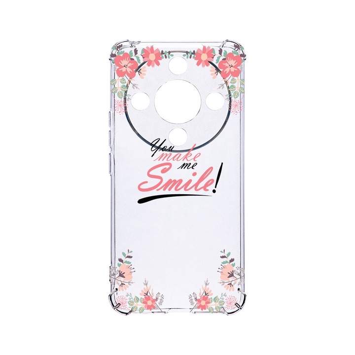 BestCase® Устойчив на удари калъф 1.5MM, съвместим с Honor X9b / Magic6 Lite / X50 5G, Make Me Smile, Устойчив на удари, Защита на камерата, AS 4