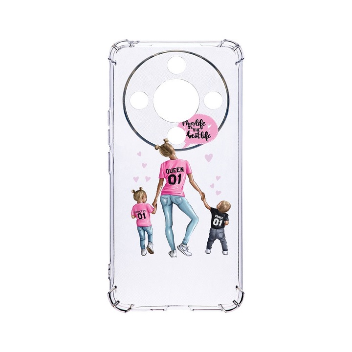BestCase® Устойчив на удари калъф 1.5MM, съвместим с Honor X9b / Magic6 Lite / X50 5G, Mom Life Boy And Girl, устойчив на удари, защита на камерата, AS 557