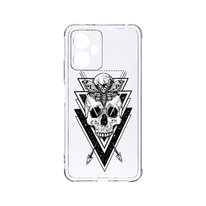 BestCase® Husa Anti Shock 1.5MM, Compatibila Cu Motorola Moto G54 Power / Moto G54, Skull, Rezistenta La Socuri, Protectie Camera, AS 191