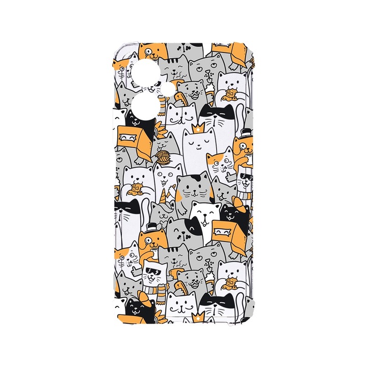 BestCase® Husa Anti Shock 1.5MM, Compatibila Cu Motorola Moto G54 Power / Moto G54, Cat Pattern, Rezistenta La Socuri, Protectie Camera, AS 1030