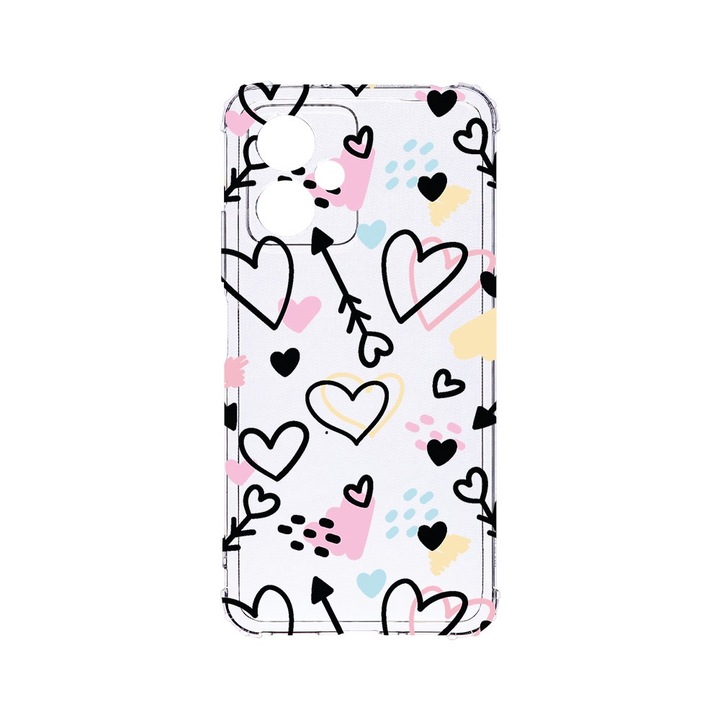 BestCase® Husa Anti Shock 1.5MM, Compatibila Cu Motorola Moto G54 Power / Moto G54, Love Symbols, Rezistenta La Socuri, Protectie Camera, AS 764