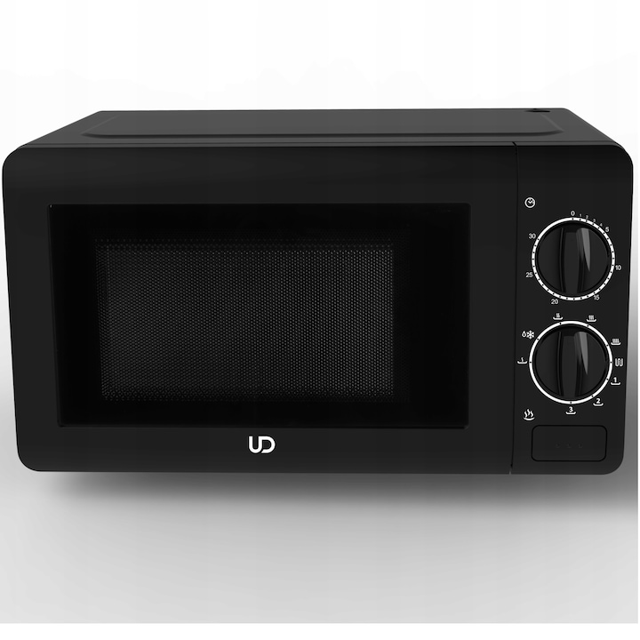 Микровълнова фурна UD MG20L-BK, 20L, 700W, Механично управление, Грил, Черен
