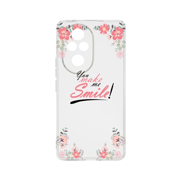 Силиконов калъф BestCase за Honor 200 Pro, Make Me Smile, Camera Protection, Clear Silicon 2MM, Transparent T 4