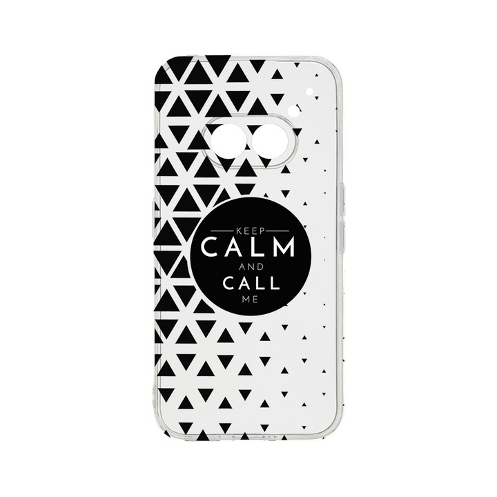 Силиконов калъф BestCase за Nothing Phone 2a, Keep Calm, Camera Protection, Clear Silicon 2MM, Transparent T 2