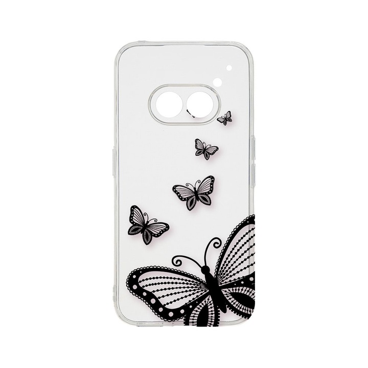 Силиконов калъф BestCase за Nothing Phone 2a, Butterfly, Camera Protection, Clear Silicon 2MM, Transparent T 79