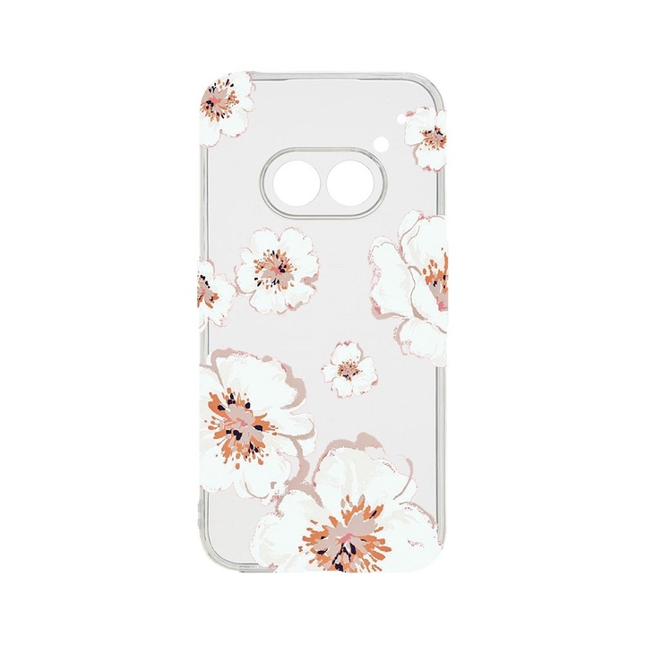 Силиконов калъф BestCase за Nothing Phone 2a, Pastel Colors - Flowers, Camera Protection, Clear Silicon 2MM, Transparent T 499
