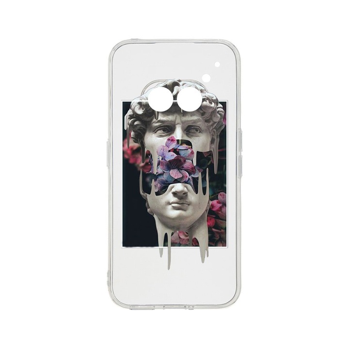 Силиконов калъф BestCase за Nothing Phone 2a, David Statue, Camera Protection, Clear Silicon 2MM, Transparent T 753