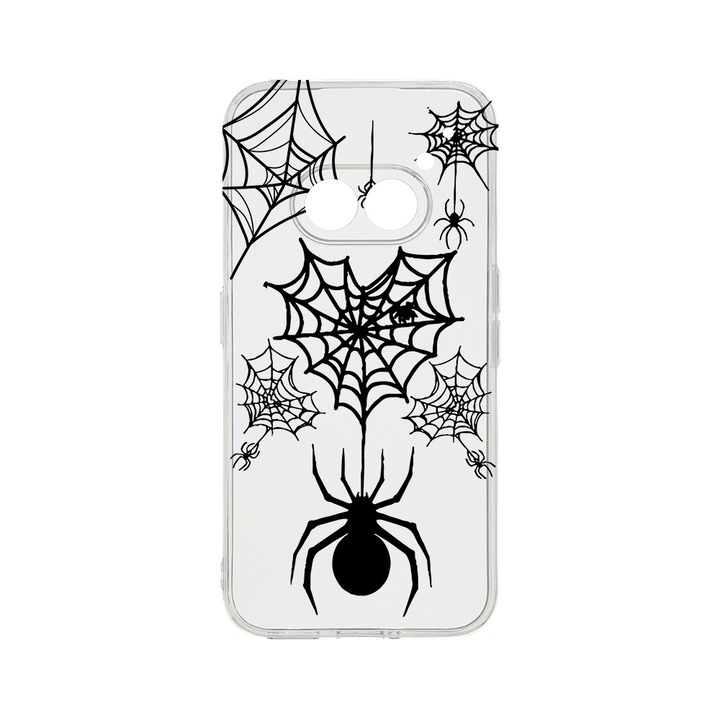Силиконов калъф BestCase за Nothing Phone 2a, Spider Web, Camera Protection, Clear Silicon 2MM, Transparent T 1036
