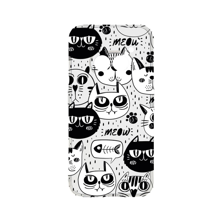 Силиконов калъф BestCase за Nothing Phone 2a, Cool Cats, Camera Protection, Clear Silicon 2MM, Transparent T 1029