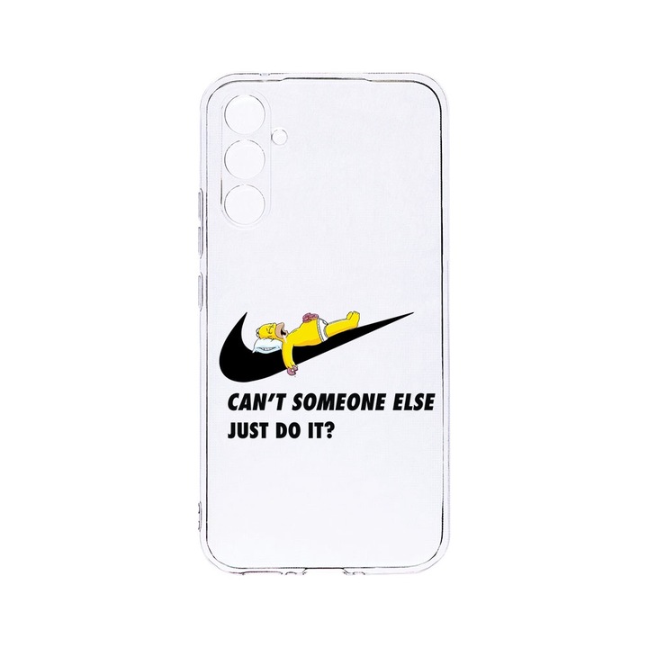 BestCase 2mm Clear szilikon telefontok, kompatibilis modell Samsung Galaxy M15 / Galaxy F15, Simpson Just Do It, Kamera védő, strapabíró, T 751