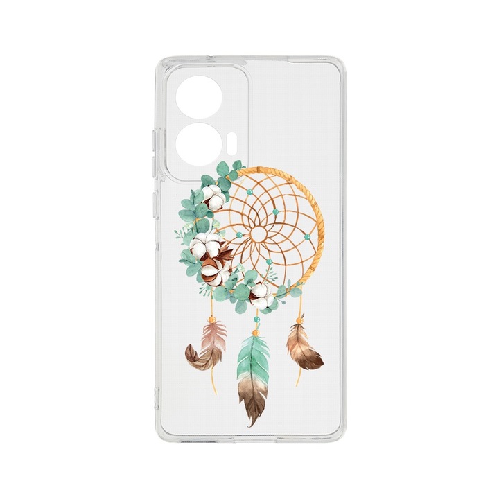 Силиконов калъф BestCase за Motorola Edge 50 Fusion, Dreamcatcher, Camera Protection, Clear Silicon 2MM, Transparent T 950