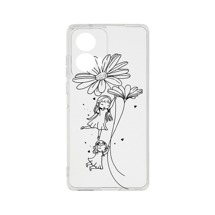 Силиконов калъф BestCase за Motorola Edge 50 Fusion, Sisters, Camera Protection, Clear Silicon 2MM, Transparent T 1047