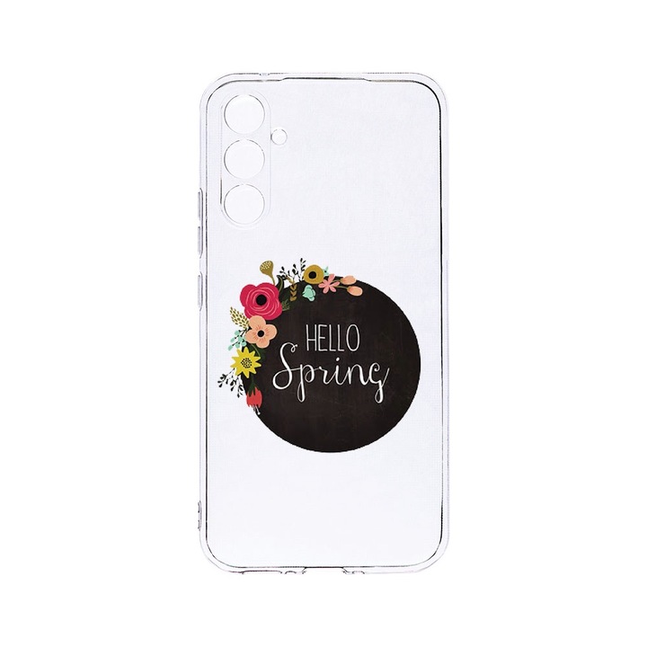 BestCase® Husa Clear Silicon 2MM, Compatibila Cu Samsung Galaxy S24 FE, Hello Spring, Antisoc, Protectie Camera, Margini ridicate pentru protectia ecranului, T 684