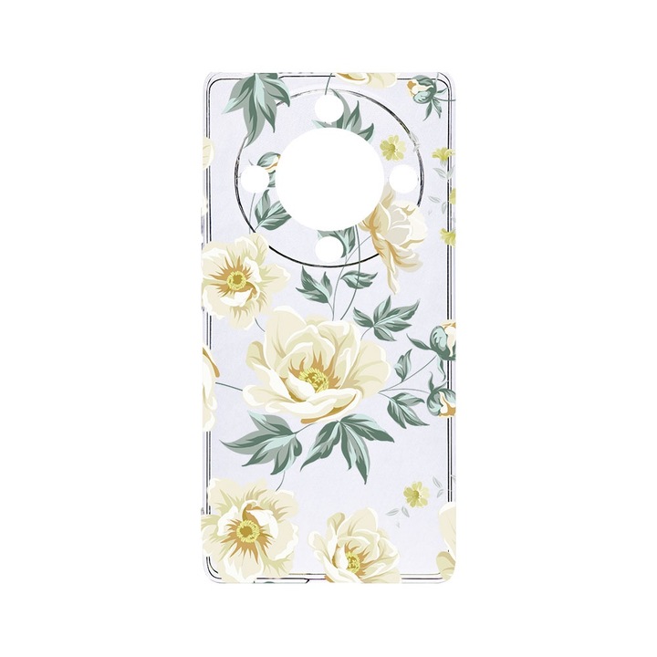 BestCase® Husa Clear Silicon 2MM, Compatibila Cu Honor Magic6 Lite / X9b / X50 5G, Flowers, Antisoc, Protectie Camera, Margini ridicate pentru protectia ecranului, T 126