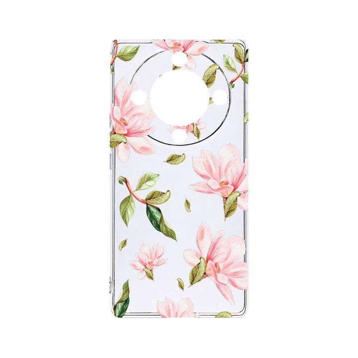 BestCase® Husa Clear Silicon 2MM, Compatibila Cu Honor Magic6 Lite / X9b / X50 5G, Flowers Collection, Antisoc, Protectie Camera, Margini ridicate pentru protectia ecranului, T 496