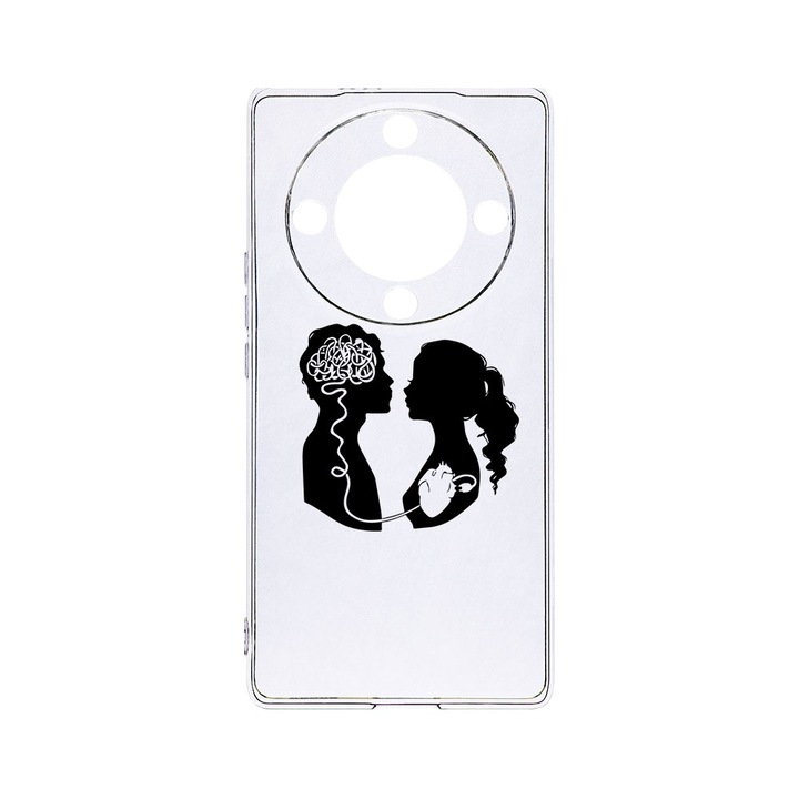 BestCase® Husa Clear Silicon 2MM, Compatibila Cu Honor Magic6 Lite / X9b / X50 5G, Love With Brain, Antisoc, Protectie Camera, Margini ridicate pentru protectia ecranului, T 748
