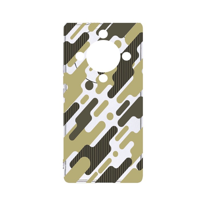 BestCase® Husa Clear Silicon 2MM, Compatibila Cu Honor Magic6 Lite / X9b / X50 5G, Green Camouflage, Antisoc, Protectie Camera, Margini ridicate pentru protectia ecranului, T 811