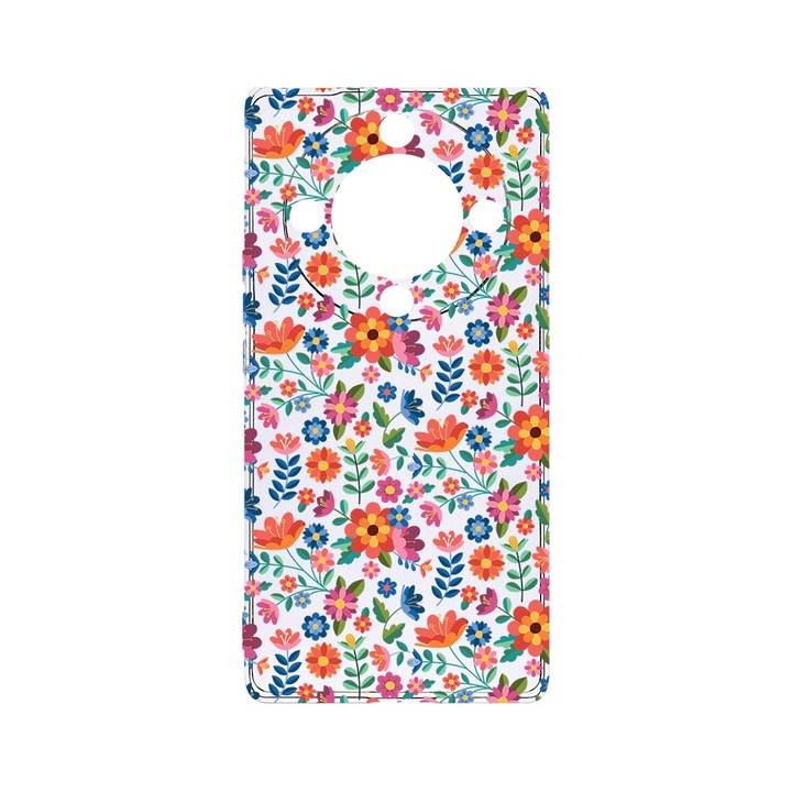 BestCase® Husa Clear Silicon 2MM, Compatibila Cu Honor Magic6 Lite / X9b / X50 5G, Flower Pattern, Antisoc, Protectie Camera, Margini ridicate pentru protectia ecranului, T 953