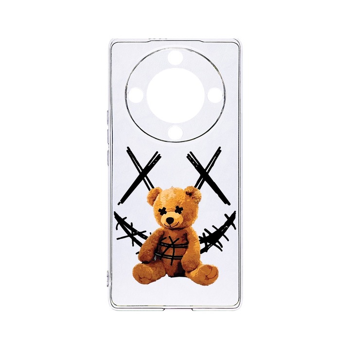 BestCase® Husa Clear Silicon 2MM, Compatibila Cu Honor Magic6 Lite / X9b / X50 5G, Teddy Bear Smile, Antisoc, Protectie Camera, Margini ridicate pentru protectia ecranului, T 982