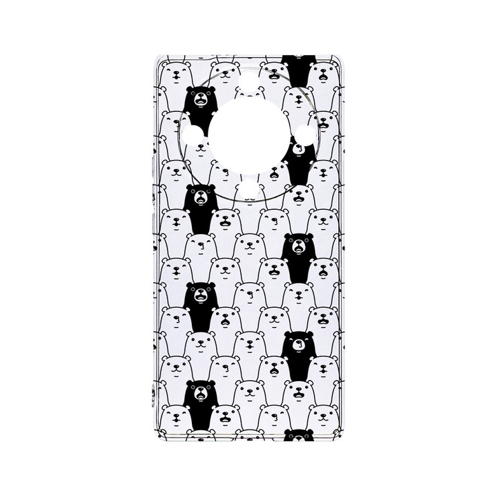 BestCase® Husa Clear Silicon 2MM, Compatibila Cu Honor Magic6 Lite / X9b / X50 5G, Teddy Bear Pattern, Antisoc, Protectie Camera, Margini ridicate pentru protectia ecranului, T 1028