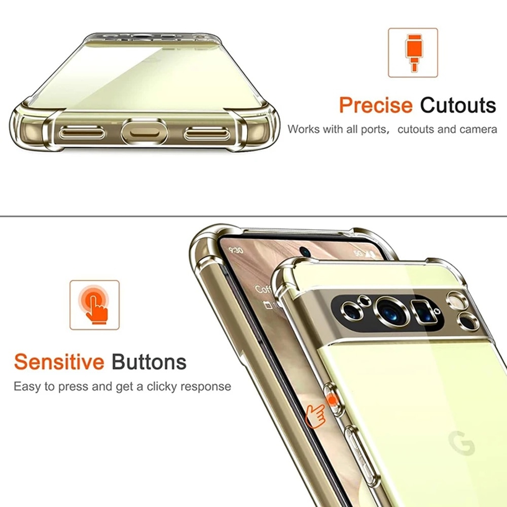 Husa protectie Mat-Tech compatibila cu Google Pixel 9 Pro XL, Protectie Camera, Colturi anti-soc, Decupaje Precise, Rezistenta la impact, Margini ridicate pentru protectia ecranului, Transparenta