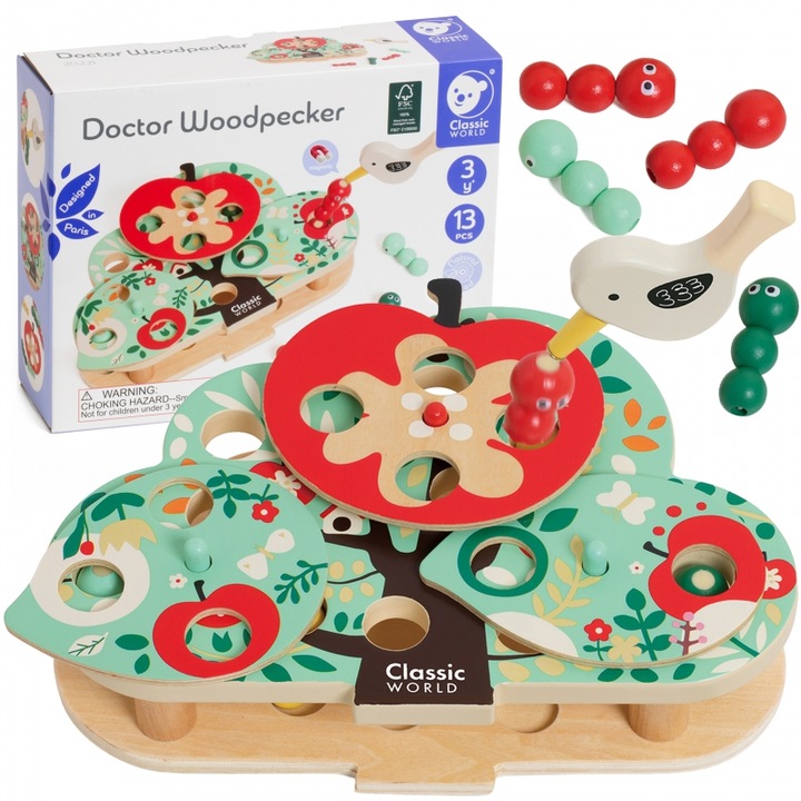 Oktatójáték, Classic World, Mágneses, 16 darabos, Többszínű