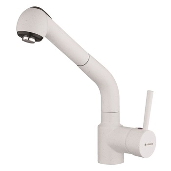 Baterie bucatarie Pyramis BALATA, monocomanda, finisal alb Baterie bucatarie Pyramis BALATA, monocomanda, finisal alb