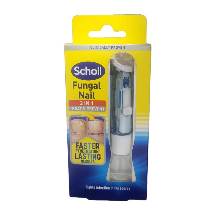 Scholl Tratament 2 in 1 pentru micoza unghiei; 3,8 ml