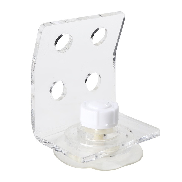 Suport pentru acvariu Enforose, acrilic, transparent, cu 4 gauri indoire frontala