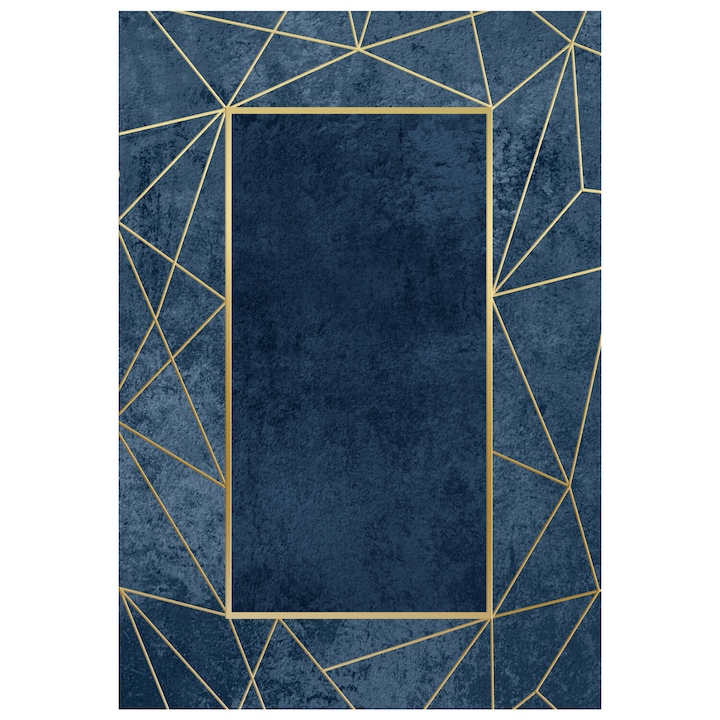 Килим Puzzle-home HM7677.28, Син-златист, 120X170cm